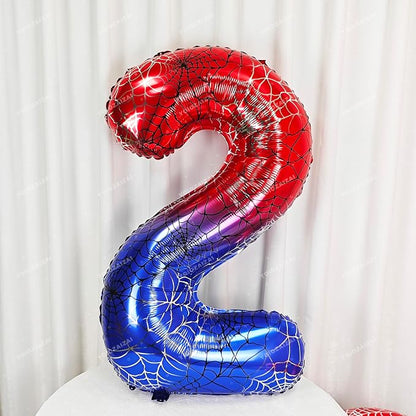 40 IN Red Blue Gradient Number 2 Balloon Large Digital 2 Foil Balloon | - Image 4