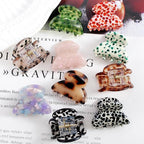 10-Pack Cute Small Acetate Hair Claw Clips for Women Girls, Tortoise Shell Jaw Clips for Fine & Thin Hair