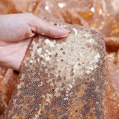 2ft x 8ft Rose Gold Sequin Backdrop Curtains Photography 2 Panels - Image 3