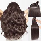 LUVME Invisible Clip in Hair Extensions Real Human Hair, 18 inch 110g 6Pcs, Natural Remy Human Hair Extensions Clip ins for Women, Natural Human Hair Silky Straight Highlight No.2