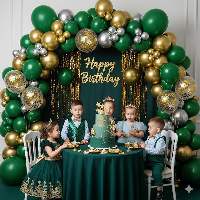 Patimate Dark Green Latex Party Balloons 100pcs 12 Inch | Forest Green Balloons - Image 2