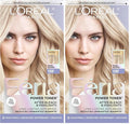 L'Oreal Paris Feria Long-Lasting Anti Brass Power Hair Toner, Ammonia Free Demi Permanent Hair Color, Pearl Blonde Hair Toner, 1 Application (Pack of 2)