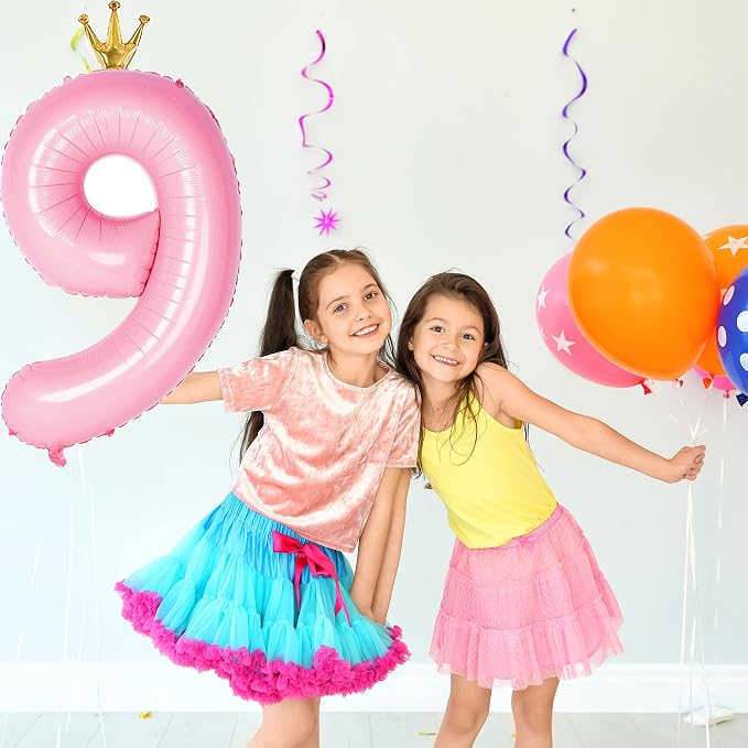 Giant Light Pink Number 9 Balloon - Image 3
