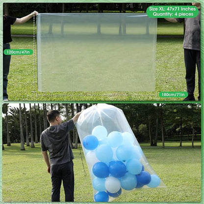 Large Balloon Bags for Transport 4 Pack, Big Drawstring Plastic Balloon Storage - Image 6