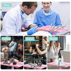 Salon Tray with Wheels,Height Adjustable Hair Color Service Tray for Spa,Tattoo,or Home Use,Pink