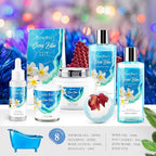 Bath & Body Gift Set, Bath Basket Spa kit Gifts for Her Him Birthday Gifts for Women, Luxury Home Spa Kit, 8pcsChristmas Gifts for Women Ocean Vanilla, Spa Gift Baskets, Unique Mother's Day Gifts