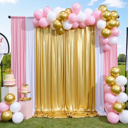 10x10 ft Gold Sequin Backdrop Curtain Panels - Image 7
