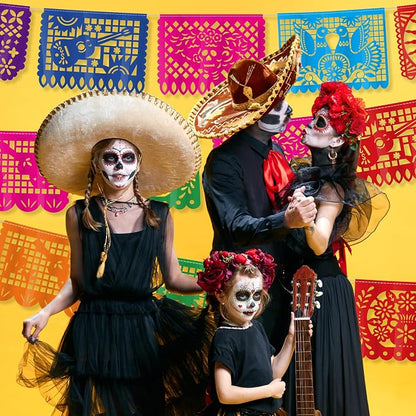 6 PCS Cinco De Mayo Banner, 110FT Colorful Fiesta Party Decorations, Plastic - Image 6