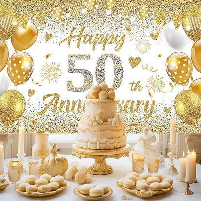 50th Wedding Anniversary Banner Decorations - Image 3