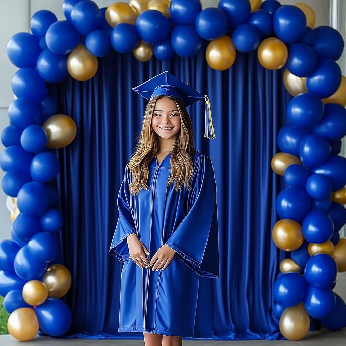 Asee'm Royal Blue Backdrop Curtains Drapes - Image 5