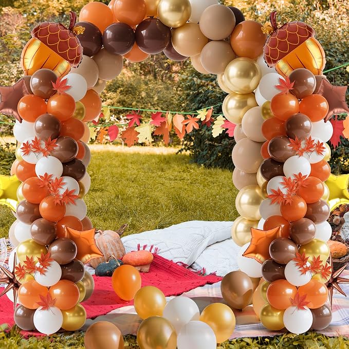 2 Set Adjustable Fall Balloon Column Stand Kit Thanksgiving Balloon Arch - Image 5