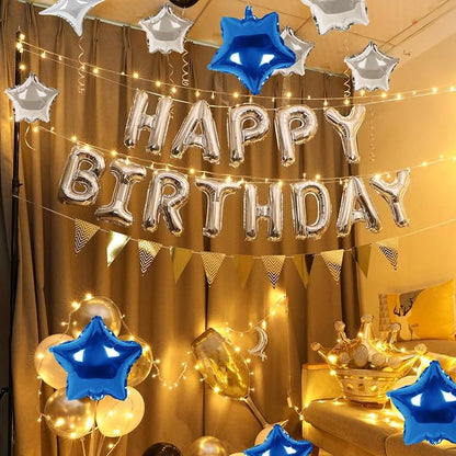 CANREVEL Happy Birthday Banner Decoration + 12Pcs Star Balloon, - Image 4