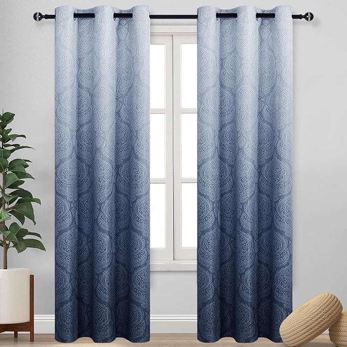 DWCN Ombre Blackout Curtains for Bedroom by DWCN