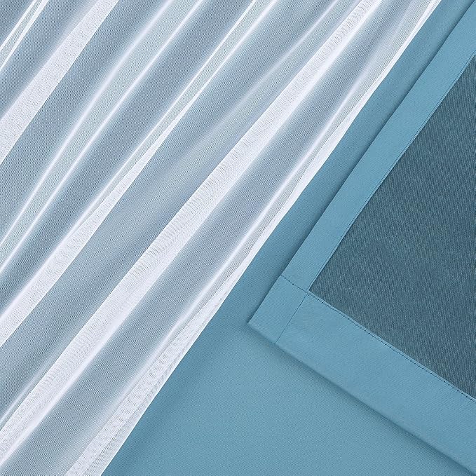 TOWN & COUNTRY LUXE Talia Double Layer Indoor Curtains, Sheer and Room - Image 6
