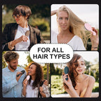 Mini Boar Bristles Hair Bursh, Travel Size Hair Brush for Women Men Kids, Protable Small Hair Brushes for Pockets Purses, Mini Hair Brush for Smooth Add Shine (1 Pack-Black)