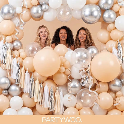 PartyWoo Nude Balloons 140pcs Apricot Boho Fall Color 18 12 10 5 Inch | 18 12 - Image 5