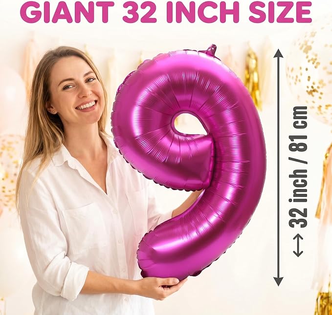 YPSelected 32 Inch Large Foil Helium Number Balloon Birthday Wedding Party 0-9 - Image 5