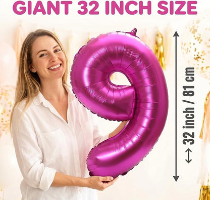 YPSelected 32 Inch Large Foil Helium Number Balloon Birthday Wedding Party 0-9 - Image 5