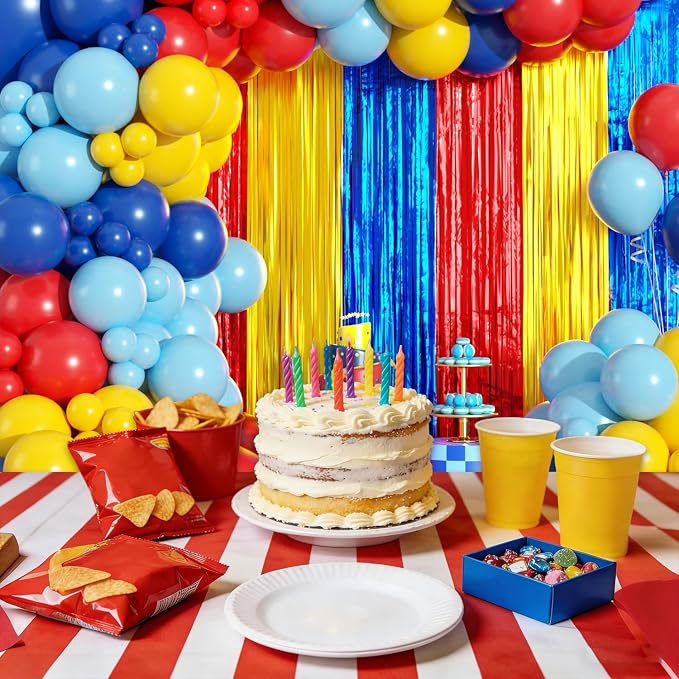 Red Blue Yellow Balloon Arch Garland Kit Birthday Party Decorations | Video - Image 4