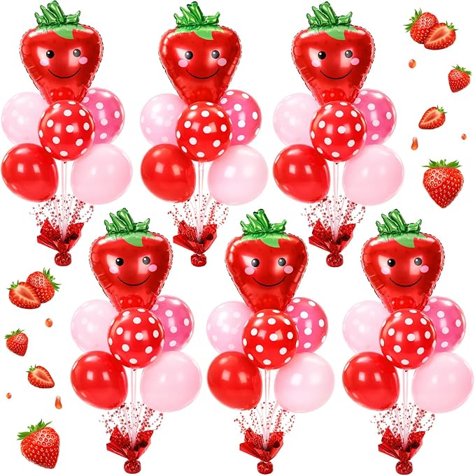 Civaner Strawberry Party Balloons Stand Kit 6 Sets by Civaner