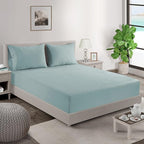 Lane Linen 100% Organic Cotton Pillow Cases Standard Size Set of 2 (20"x26") - Cotton Pillowcases Standard Size - Soft Light Blue Pillow Cases Set of 2 - Standard Pillow Case Pack of 2 - Cool Blue