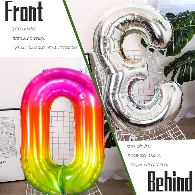 Number Balloon, 40 Inch Giant Number Balloons - Image 3
