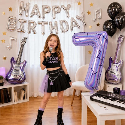 40 Inch Purple Kpop Number 7 Balloon - Image 3