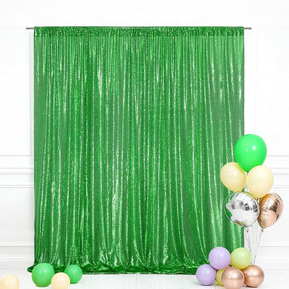 Eternal Beauty Green 3mm Sequin Backdrop 8x10 Ft by EternalBeauty