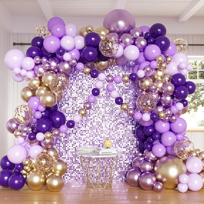 Purple Balloon Garland Arch Kit by Anhiy
