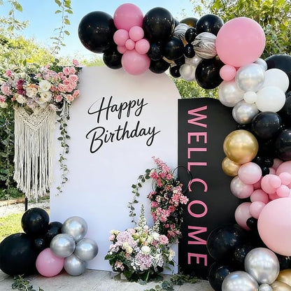50pcs 12 Inch Matte Black Latex Balloons | Premium Black Party Balloon Kit - Image 6