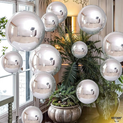 KatchOn Metallic Silver Balloons - Image 6