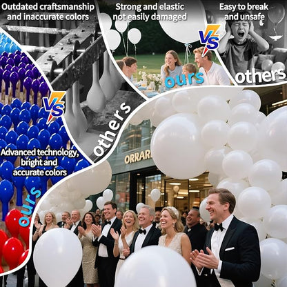 White Big Balloons 32pcs, 18 Inch Large Latex Giant Heavy Duty Balloons - Image 4