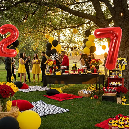 40 Inch Red Foil Number 7 Balloon - Image 4