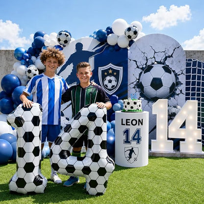 Soccer 14 Balloon Number, 40 Inch Soccer Number 14 Foil Balloon - Image 3