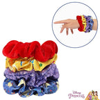 LUV HER Disney Princess Snow White Hair Accessory Set – 5 Pieces: 1 Detangling 9-inch Hairbrush & 4 Scrunchies, Elastic Hair Ties, Ages 3+