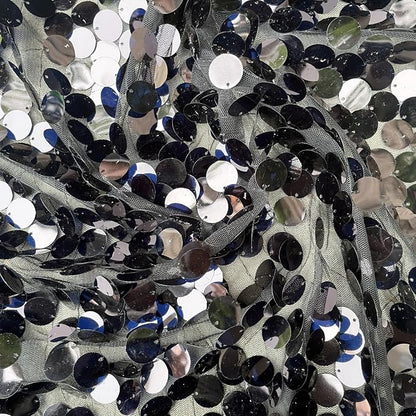 9FTx10FT Black Large Sequin Backdrop 1 Panel | 18MM Large Sequins, Glitter - Image 4