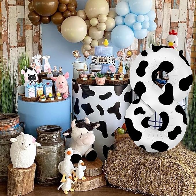 40 Inch Cow Print Balloon, Number 8 balloons Cow Balloons - Image 7