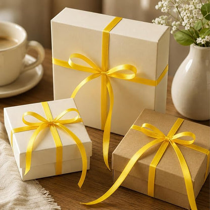 30Yards 3/8In Yellow Thin Ribbon - Image 5