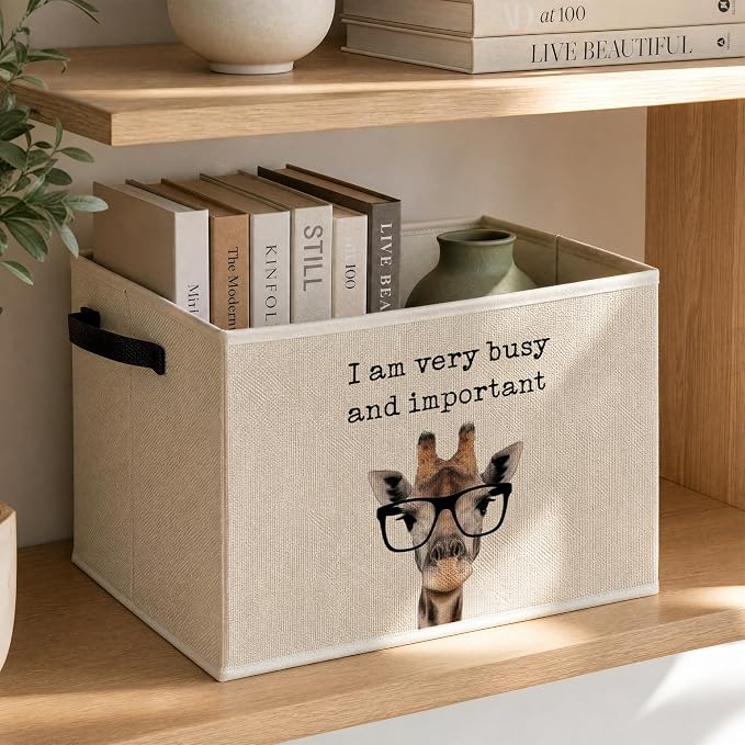 Funny Office Humor Giraffe Storage Basket - Image 3