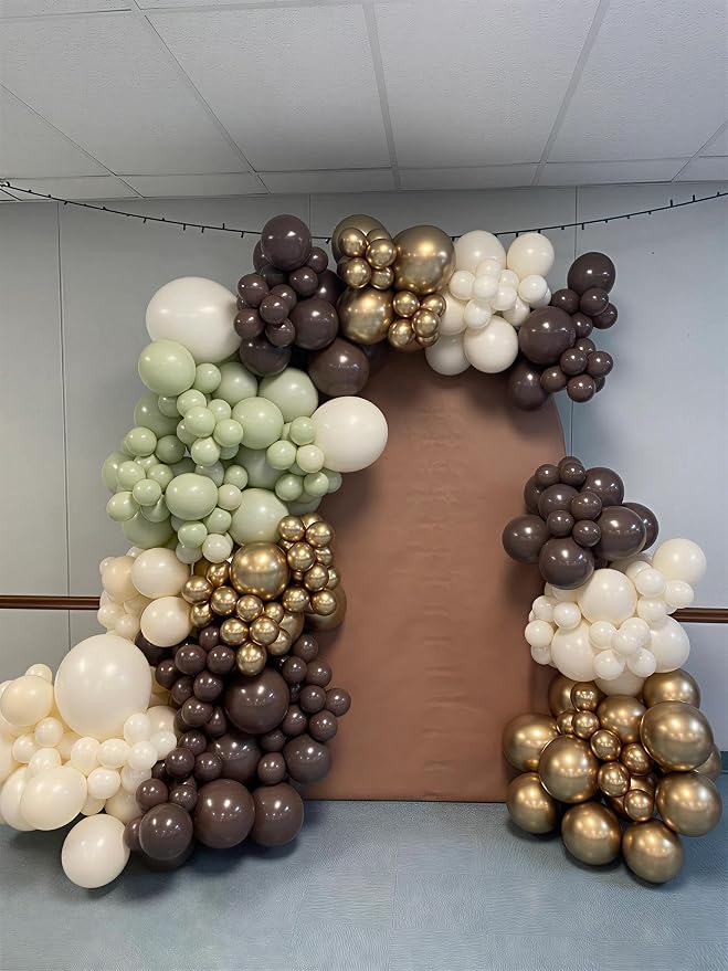 Green and Brown Balloons for Woodland Baby Shower Birthday Party Decoration | - Image 7