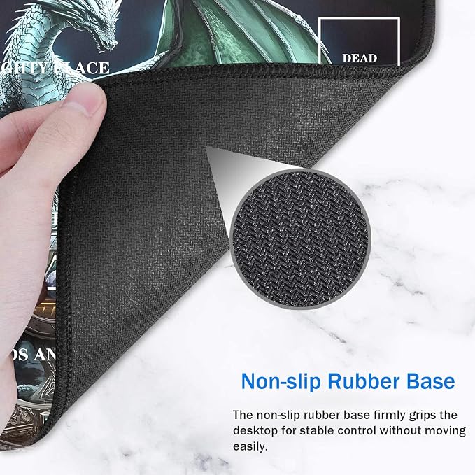 for TCG Playmat with Zones, Non-Slip Rubber Bottom Trading Card Game Mat with - Image 4