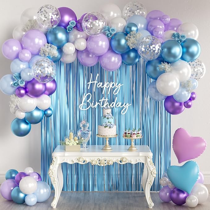 Mermaid Party Balloons Garland Arch Kit by MEBAY