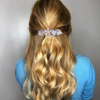 Joez Wonderful Rhinestone Hair Clip Sparkly Crystal Barrettes French Wedding Prom Engagement Pageant First Communion Hair Decorative Accessories for Women Bride Thick Long Hair (Flower White, 1 Pcs)