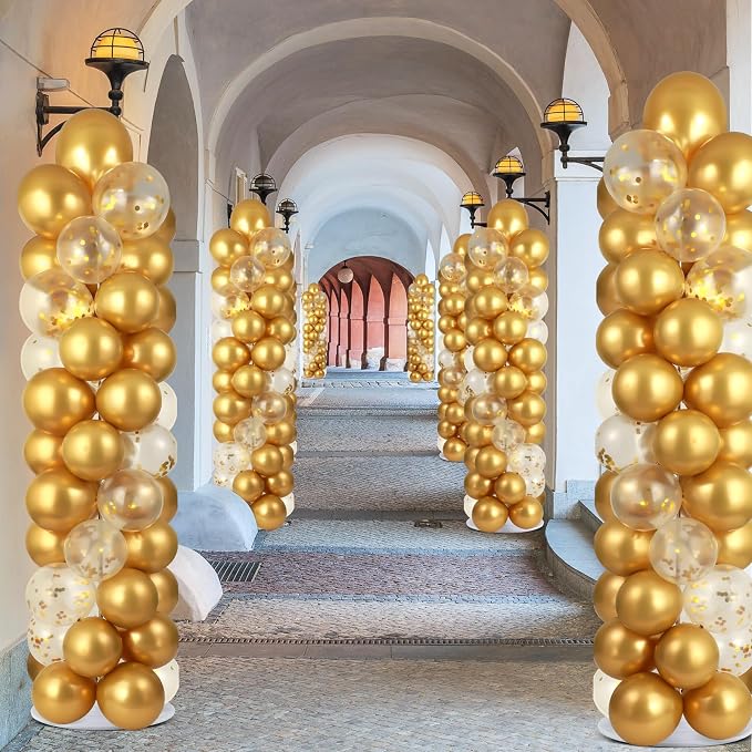 2 Sets Metallic Gold Balloon Column Stand Kit - Image 7