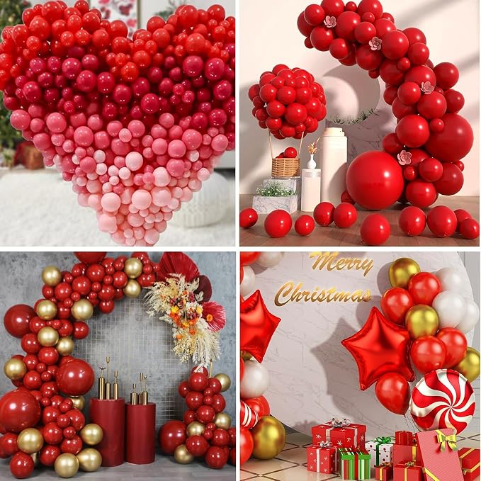 Red and White Balloons Arch Kit, Mother's Day, Valentine's Day, Christmas Party - Image 7