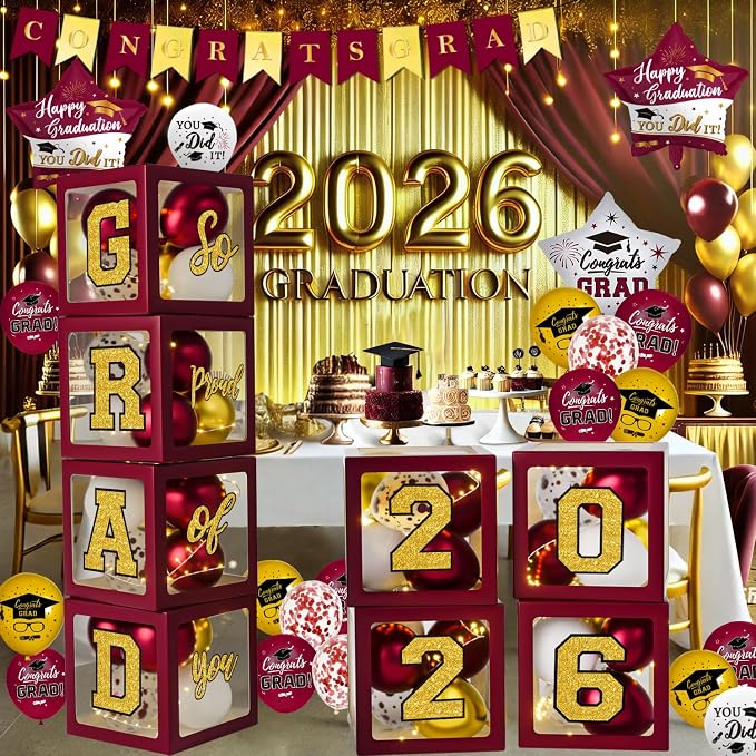 Graduation Decorations Class of 2026 by QIYANPAX