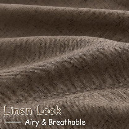 Light Brown Linen Curtains 96 Inches Long - Image 5