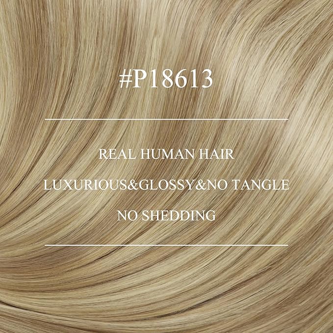 YoungSee Nano Beads Hair Extensions Blonde Nano Ring Hair Extensions Warm Ash Blonde Highlights Bleach Blond Nano-Ring Hair Extension Human Hair Blond Nano-Tip Hair Extension for Daily 14in 50s 50g