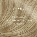 YoungSee Nano Beads Hair Extensions Blonde Nano Ring Hair Extensions Warm Ash Blonde Highlights Bleach Blond Nano-Ring Hair Extension Human Hair Blond Nano-Tip Hair Extension for Daily 14in 50s 50g