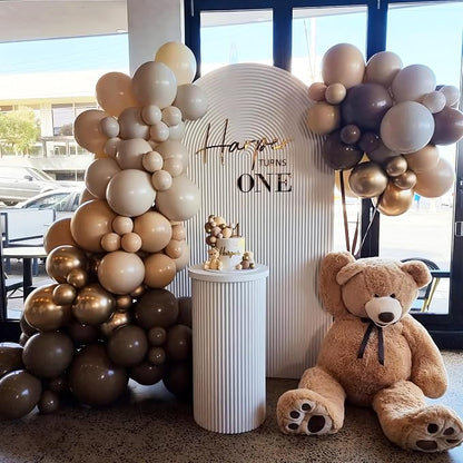 Brown Gold Balloon Garland Arch Kit, 18 12 10 5 inch Different Sizes Brown - Image 6